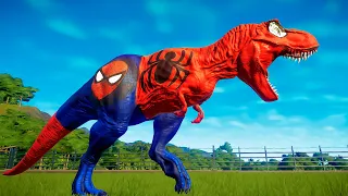 NEW! Rex Spiderman VS I-Rex 🌎 Jurassic World Evolution