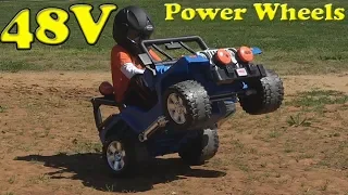 Run 48V on a (12V) Electric Jeep Power Wheels