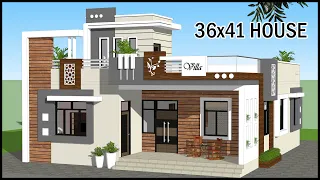 36x41 4 Room 3D House Plan | Modern Villa Design | Whatsapp/call +91-7078269797 |Gopal Architecture