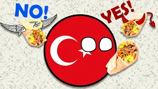 Kebab in a Nutshell (Turkey finds a Kebab) [Countryballs Animation]