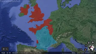 The Hundred Years War in 1 minute using Google Earth