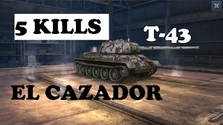 World of tanks BLITZ español - T-43 - 5 kills