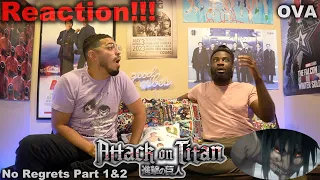 FIRST TIME WATCHING | ATTACK ON TITAN REACTION | NO REGRETS 1&2