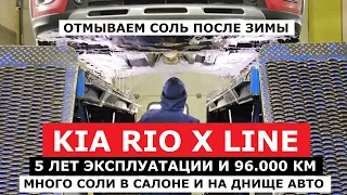 Соль в салоне авто? Соль на днище? Kia Rio X line пять лет и 96.000 км пробега ГДЕ РЖАВЕЕТ?