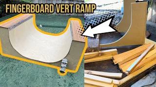 DIY GIANT FINGERBOARD VERT RAMP (FULL BUILD) #fingerboard #skate #fingerboarding #lcboards #diy