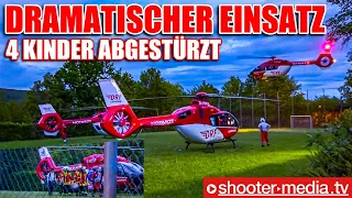 🆘  DRAMATISCHER EINSATZ: 4 KINDER in SPORTHALLE GESTÜRZT  🆘 | 🚁  3 Rettungshubschrauber  🚁