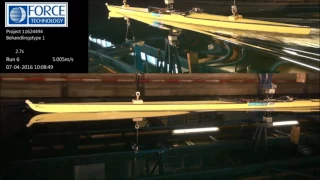 Resistance measurements of a single scull rowing boat in the towing tank