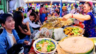 Rice Noodle, Noodle Soup, Spring Roll, Frog, Beef, Meatball, Snacks & More - Cambodia Street Food