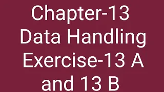 Class-3 Ch - 13 Data Handling Exercise-13 A and 13 B