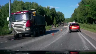 Авария в Чеховском районе (Пешково) 06.07.18