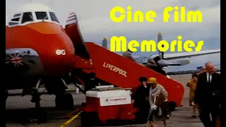 Flying from Northern Ireland to Liverpool in a Vickers Viscount, 1966 Vintage Cine Film