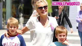 Sharon Stone Celebrates Mother's Day With Her Sons Laird & Quinn Over Lunch At Porta Via In B.H.