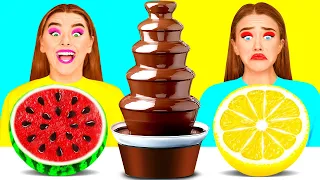 Chocolate Fountain Fondue Challenge | Funny Challenges by BaRaDa