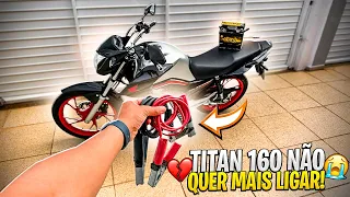 TITAN 160 NÃO QUER MAIS LIGAR DEPOIS DE 1 ANO  NO PÁTIO 💔😭