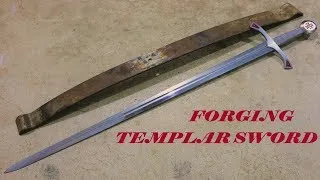 Forging a KNIGHT Sword out of Rusted Steel SPRING  PART 1 #forging  #knifemaking  #crafts