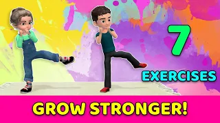 7 KIDS EXERCISES TO GROW STRONGER - Home Workout