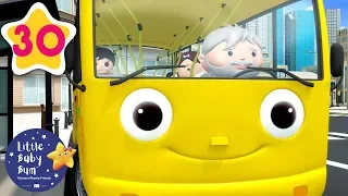 Wheels on the Bus V 12 | +30 Minutes of Nursery Rhymes | Moonbug TV | #vehiclessongs