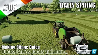 MAKING SILAGE BALES ! | #05 ANIMALS in BALLY SPRING | FS22 | PS5