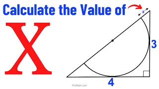 Can You Find the Value of X in this Semicircle Inscribed in a Triangle? | Fast & Easy Explanation