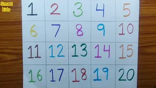 Learning 1 to 20 forward counting| 1234 numbers| one two three numbers| 1 to 20 numbers