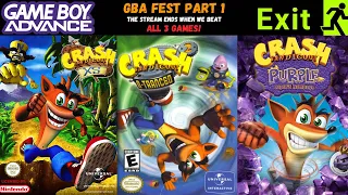 GBA FEST PART 1 // CRASH BANDICOOT: Huge Adventure/2 N T-RANCED/Ripto's Rampage