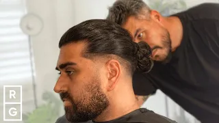 "I'm ATTACHED to the MAN BUN" (Top Knot Undercut Haircut with Fade After Growing For 18 Months)