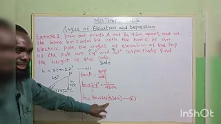 Angles of Elevation and Depression|Distances|Lesson One