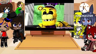 FNAF 1,Charlie ,and Glamrock Freddy react to  revision remix {Remake} ¡read description!