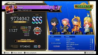 Theatrhythm Final Bar Line - Away (FFXVI) Supreme Perfect Chain!!!