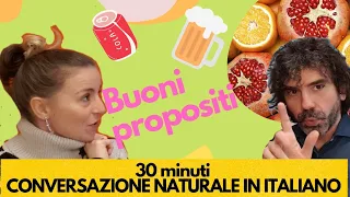 BUONI PROPOSITI PER l'ANNO NUOVO|Conversazione in italiano: (Futuro) [ITA SUB]