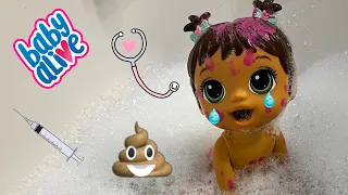 BABY ALIVE Has a Accident in The Bath!💩