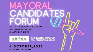 2023 Miami Beach Mayoral Candidates Forum