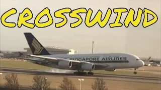 SCARY!! A380 Crosswind Landing - London Heathrow