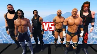 GTA 5 WWE WAR: Team Rollins vs. Team Triple H (GTA V WWE Mods)