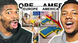 AMERICANS REACT To EUROPE VS USA MEMES