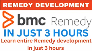 Learn BMC Remedy in Three Hours | Entire remedy stack in just 3 hours