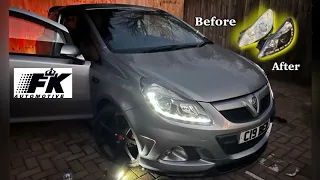 Installing LED headlights DRL look on Corsa pre face lift