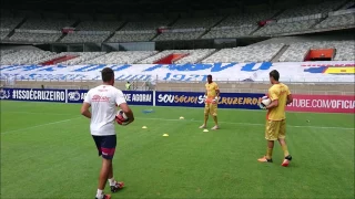 Aquecimento de goleiros no estadio do Mineirão