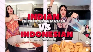 indian food " tikka masala" VS indonesian food " mie goreng".