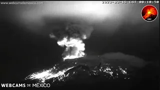 Popocatepetl Huge Explosion This Morning #popocatepetlvolcano