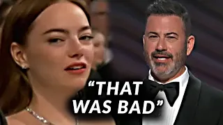 Emma Stone Gets Angry at Jimmy Kimmel's Bad Joke at Oscars 2024