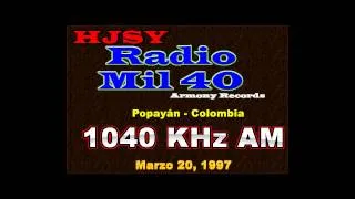 🇨🇴 Identificación de Radio Mil 40 - Popayán, Colombia -  Onda Media - 1997