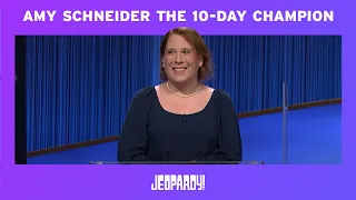 Amy Schneider Talks About How It Feels to Be a 10-Game Champion | JEOPARDY!