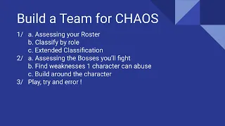 DFFOO GL Beginner guide : How to build a team for CHAOS