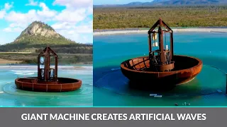 Giant machine creates artificial waves for surfing