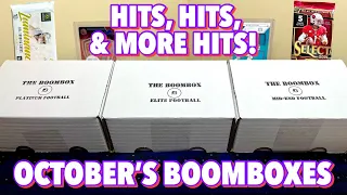 HITS FOR DAYS!!! 🔥 Opening October's Elite, Platinum, & Mid-End Football Boomboxes