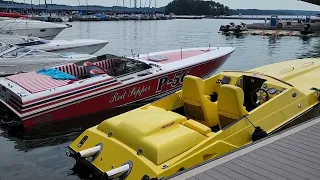 Two Old School Boats @ 2022 Lake Lanier Poker Run