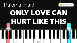 Paloma Faith Only Love Can Hurt Like This Easy Piano Tutorial Beginners Slow How to Play Sheet Music