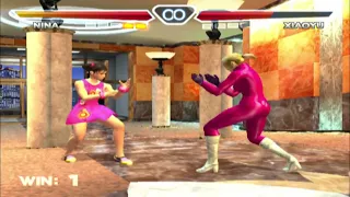 Tekken 4 Nina 2P VS Xiaoyu Pink 2P wiith Leaping Hell Hold Double Snap