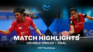Saini Suhana vs Vartikar Pritha Priya | WTT Youth Contender Tunis | U15 GS Finals